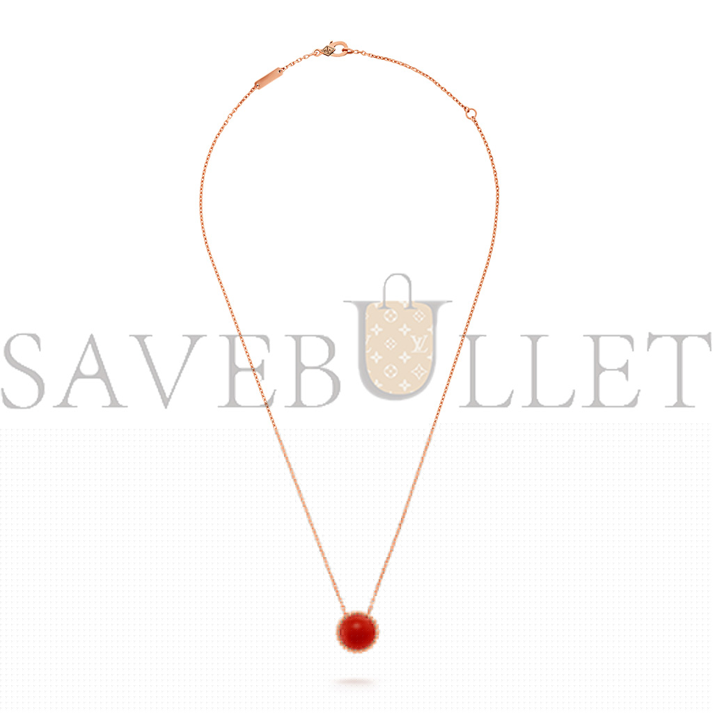 V*N CL*F arpels perlÉe couleurs pendant - rose gold, carnelian  vcarp4do00
